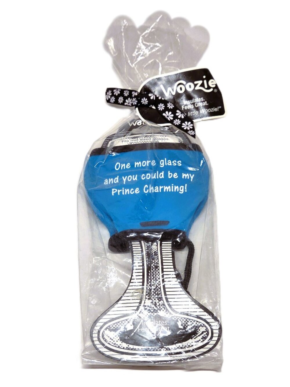 WOOZIE Wine Glass Sleeve NWT Cozy Insulator Prince Charming Blue New